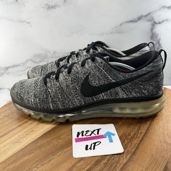 Mens size 12-Nike Air Flyknit Max ‘Oreo’ Running Sneakers Black White 620469-105